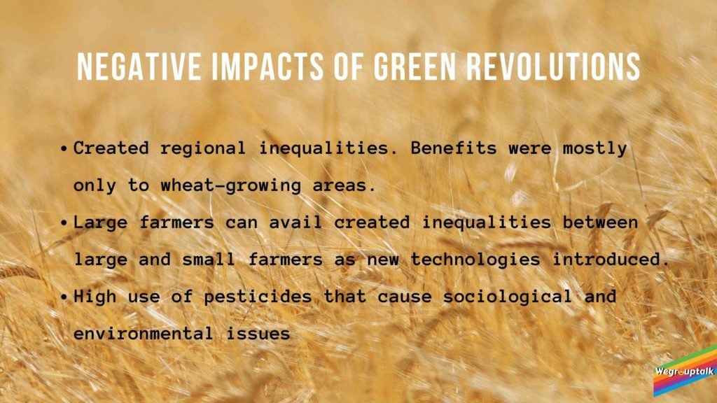 negatives impacts of green revolution